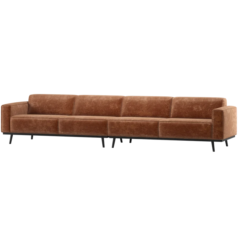 Statement XL 4-sitzer sofa 372 cm chenille samt terra