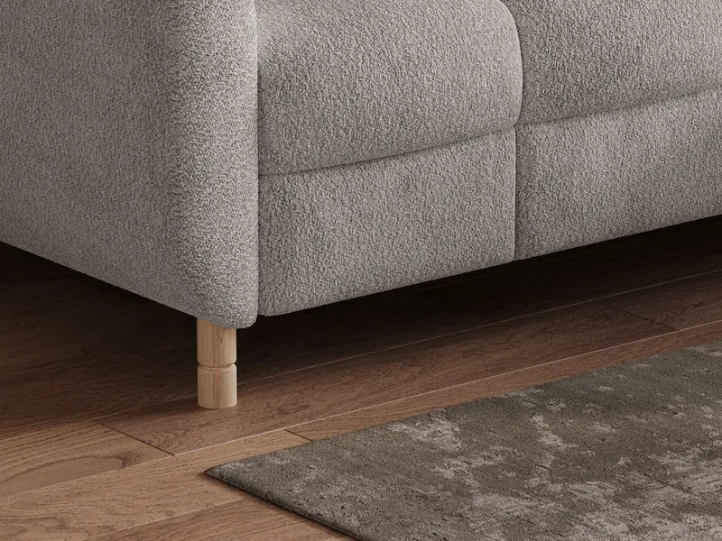 Ecksofa – Bun – Schlafsofa mit Bettkasten, Bouclé Arena, 276 × 209 cm
