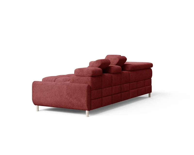 Ecksofa – Bun – Schlafsofa mit Bettkasten, Bouclé Arena, 276 × 209 cm