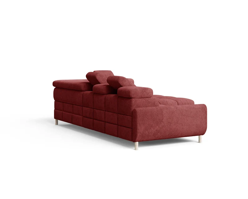 Ecksofa – Bun – Schlafsofa mit Bettkasten, Bouclé Arena, 276 × 209 cm