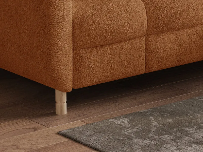 Ecksofa – Bun – Schlafsofa mit Bettkasten, Bouclé Arena, 276 × 209 cm