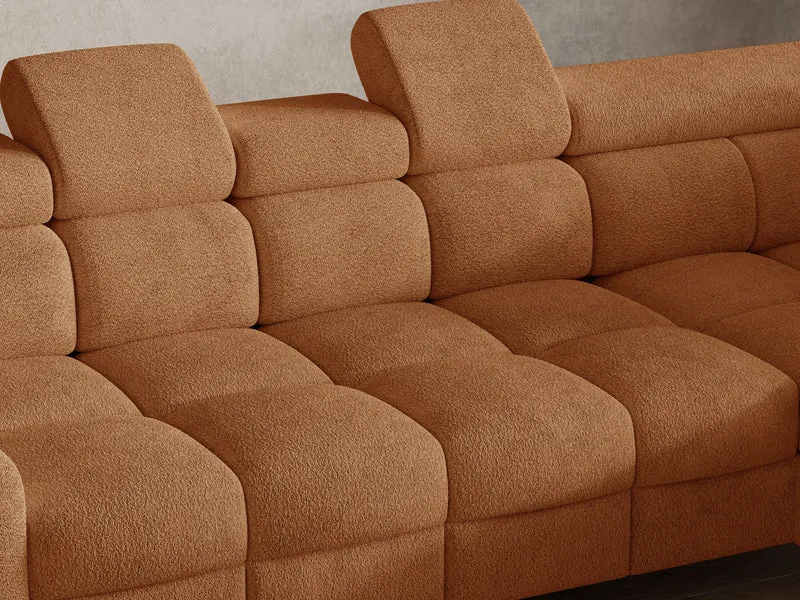 Ecksofa – Bun – Schlafsofa mit Bettkasten, Bouclé Arena, 276 × 209 cm