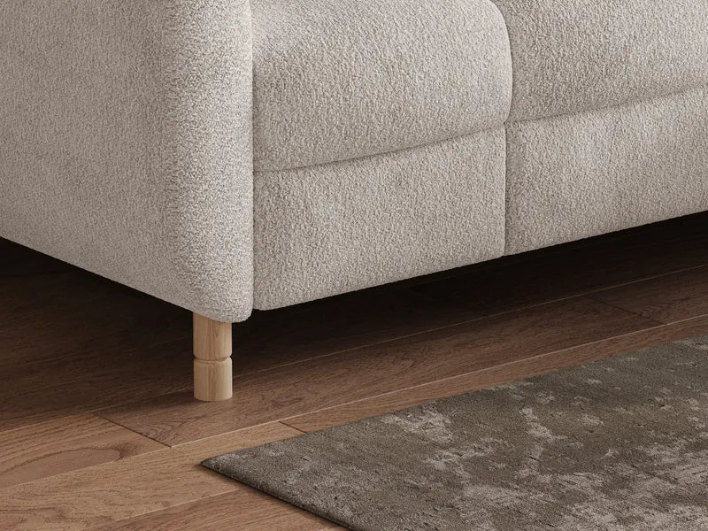 Ecksofa – Bun – Schlafsofa mit Bettkasten, Bouclé Arena, 276 × 209 cm