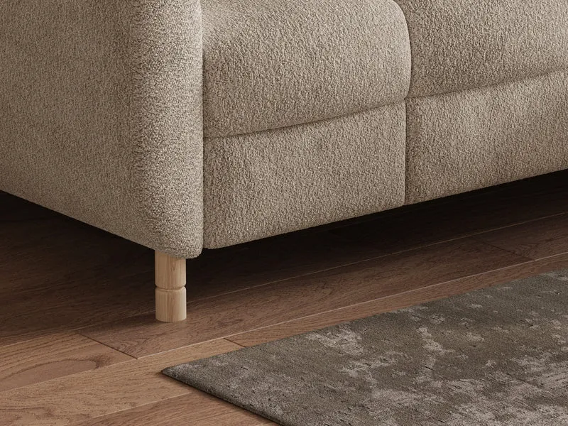 Ecksofa – Bun – Schlafsofa mit Bettkasten, Bouclé Arena, 276 × 209 cm