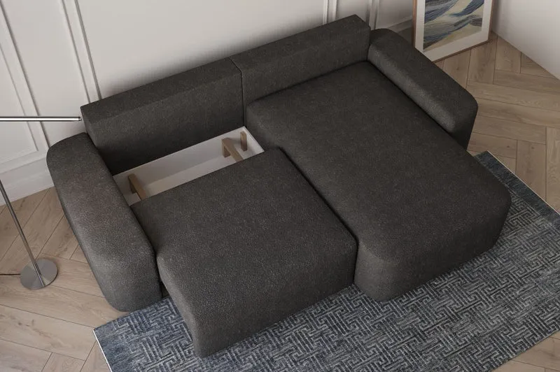 Ecksofa – Oval – Bezug Arena, Schlaffunktion 140 × 200 cm