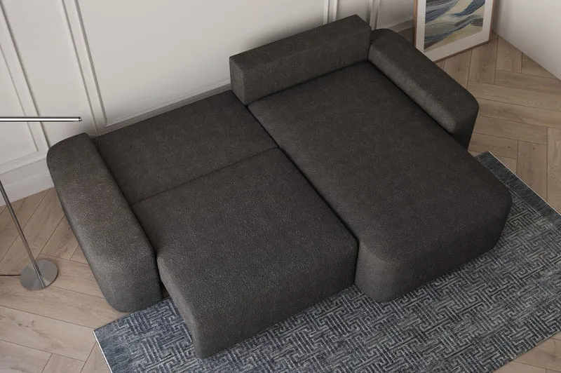 Ecksofa – Oval – Bezug Arena, Schlaffunktion 140 × 200 cm