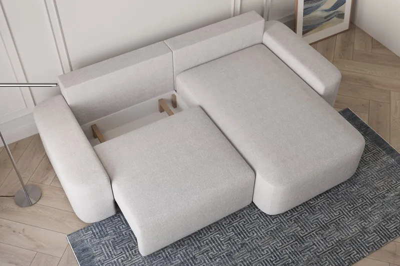 Ecksofa – Oval – Bezug Arena, Schlaffunktion 140 × 200 cm