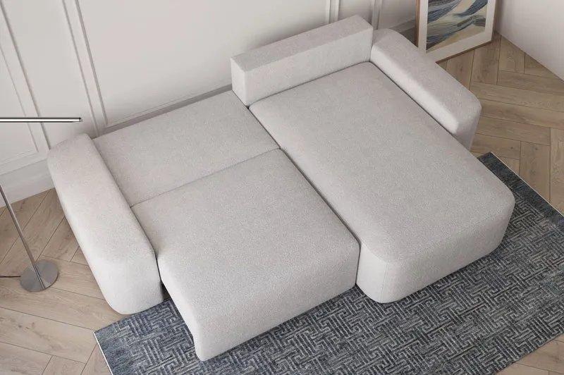 Ecksofa – Oval – Bezug Arena, Schlaffunktion 140 × 200 cm