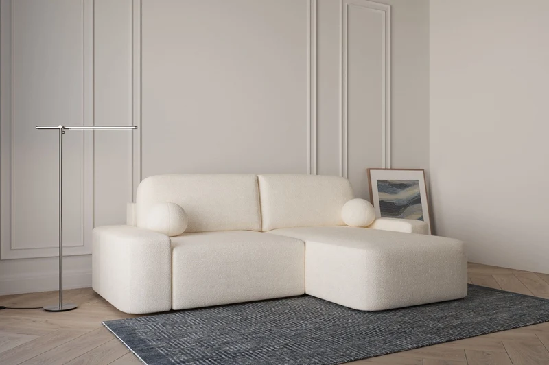 Ecksofa – Oval – Bezug Arena, Schlaffunktion 140 × 200 cm