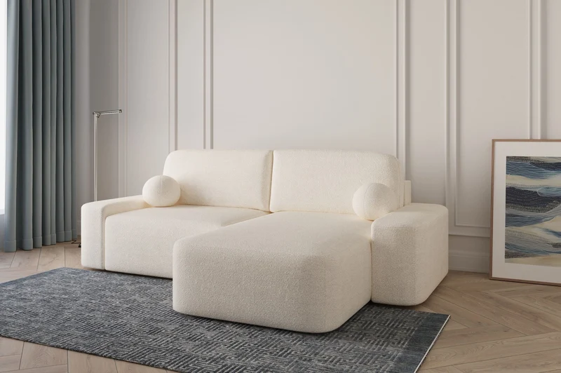 Ecksofa – Oval – Bezug Arena, Schlaffunktion 140 × 200 cm