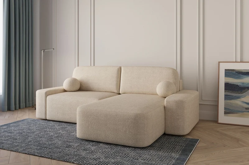 Ecksofa – Oval – Bezug Arena, Schlaffunktion 140 × 200 cm