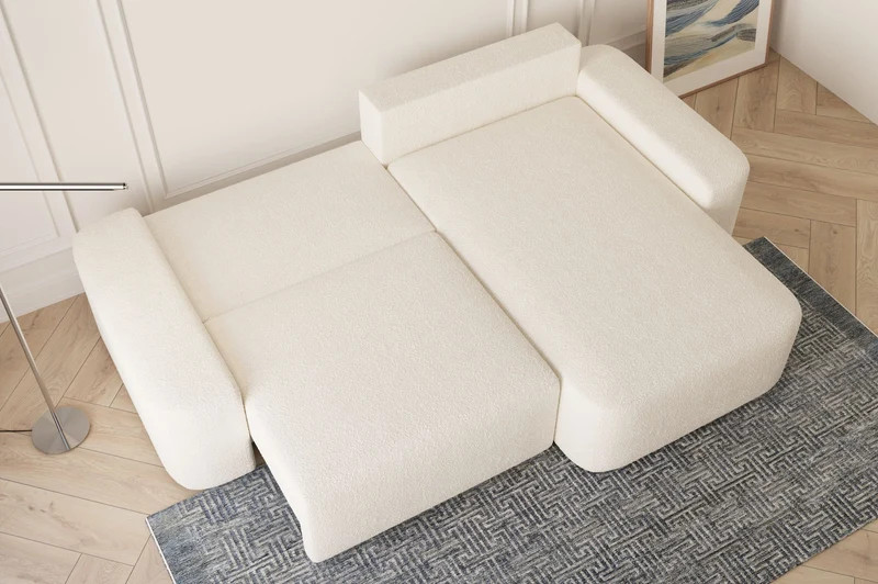Ecksofa – Oval – Bezug Arena, Schlaffunktion 140 × 200 cm