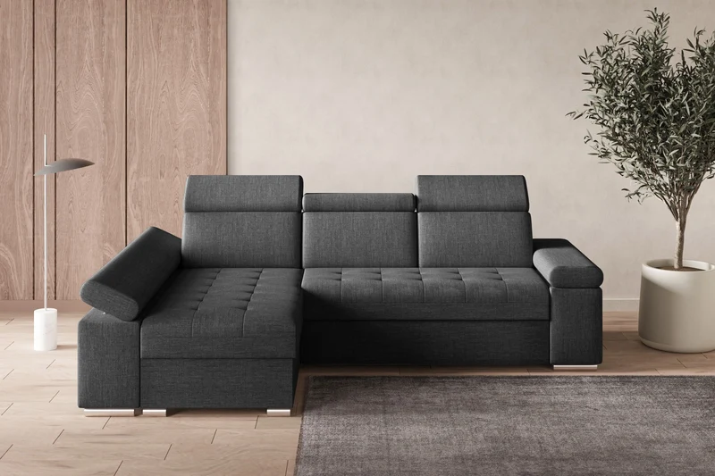 Ecksofa – Toronto – Schlafsofa mit Delfin-Mechanismus & Bettkasten