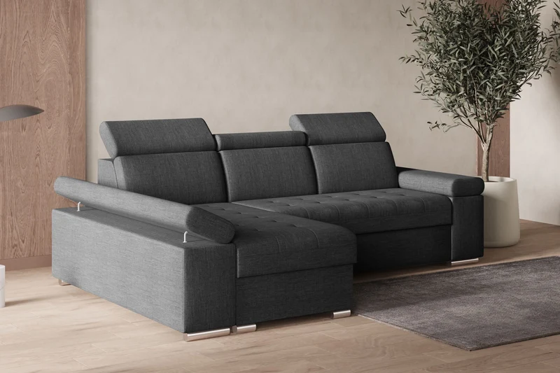 Ecksofa – Toronto – Schlafsofa mit Delfin-Mechanismus & Bettkasten
