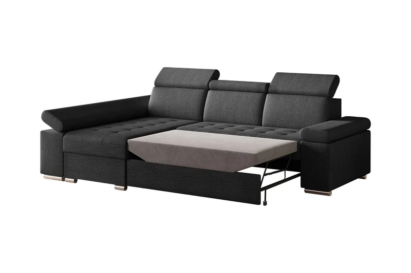 Ecksofa – Toronto – Schlafsofa mit Delfin-Mechanismus & Bettkasten