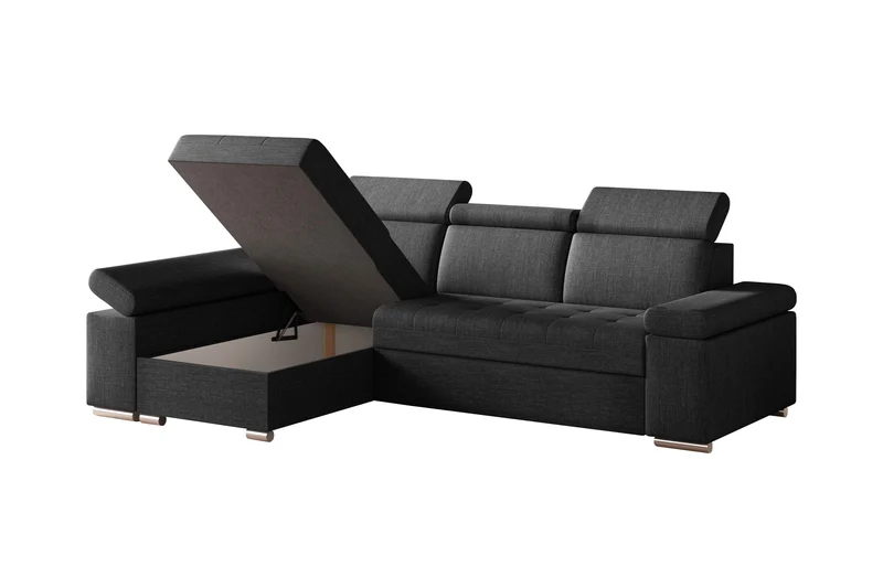Ecksofa – Toronto – Schlafsofa mit Delfin-Mechanismus & Bettkasten