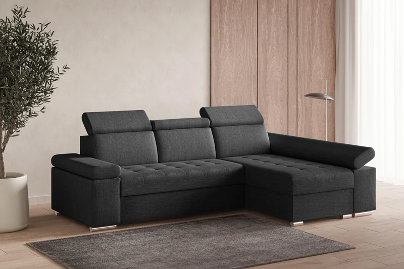 Ecksofa – Toronto – Schlafsofa mit Delfin-Mechanismus & Bettkasten