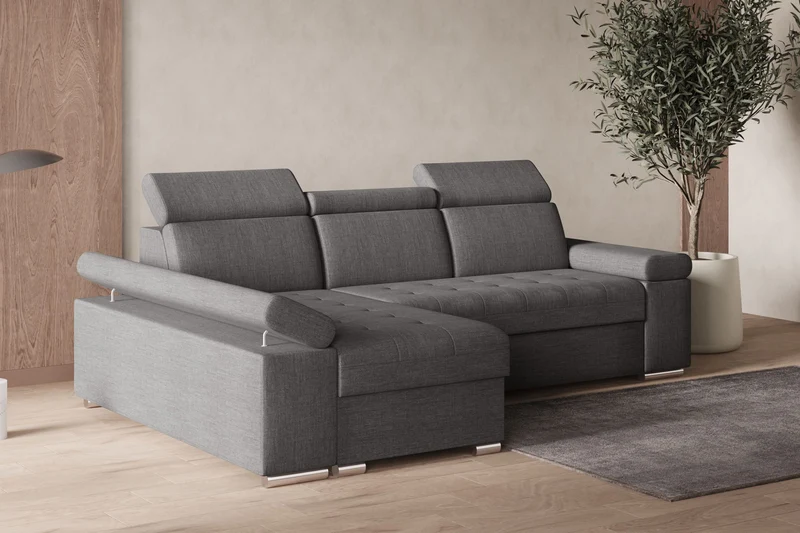 Ecksofa – Toronto – Schlafsofa mit Delfin-Mechanismus & Bettkasten