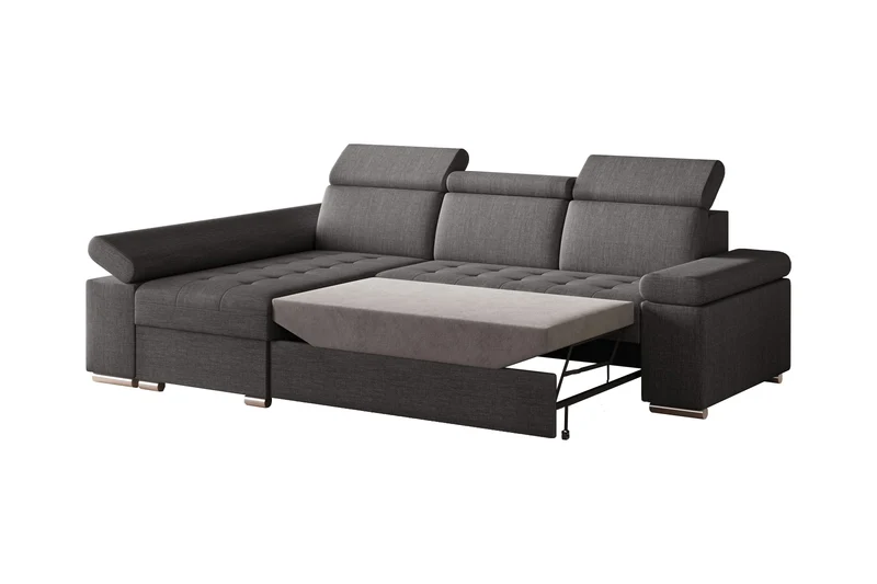 Ecksofa – Toronto – Schlafsofa mit Delfin-Mechanismus & Bettkasten
