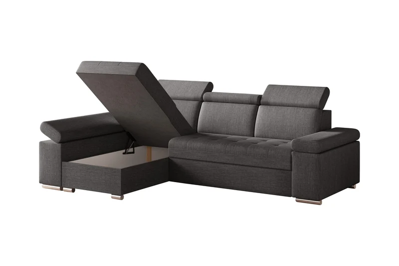 Ecksofa – Toronto – Schlafsofa mit Delfin-Mechanismus & Bettkasten