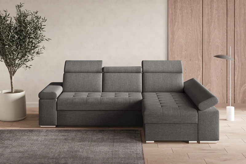 Ecksofa – Toronto – Schlafsofa mit Delfin-Mechanismus & Bettkasten
