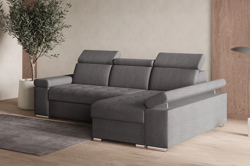 Ecksofa – Toronto – Schlafsofa mit Delfin-Mechanismus & Bettkasten