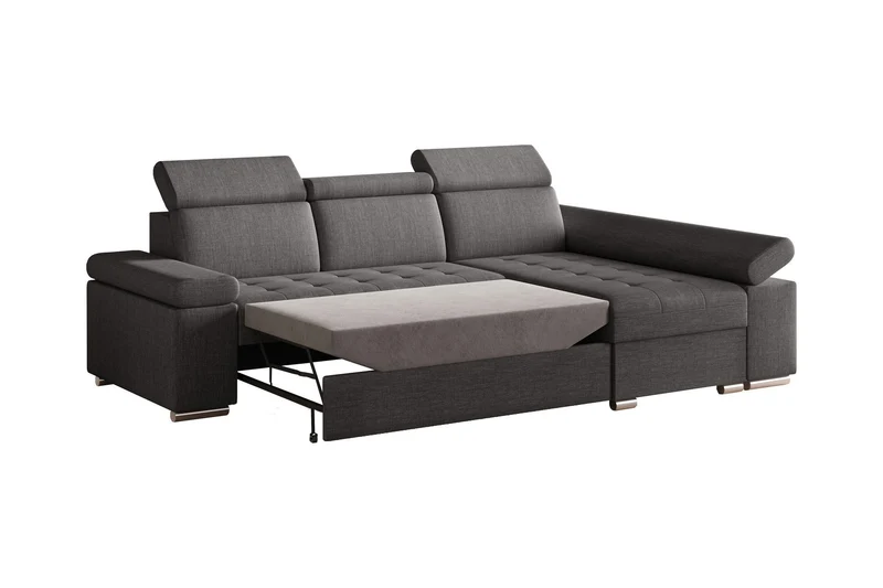 Ecksofa – Toronto – Schlafsofa mit Delfin-Mechanismus & Bettkasten