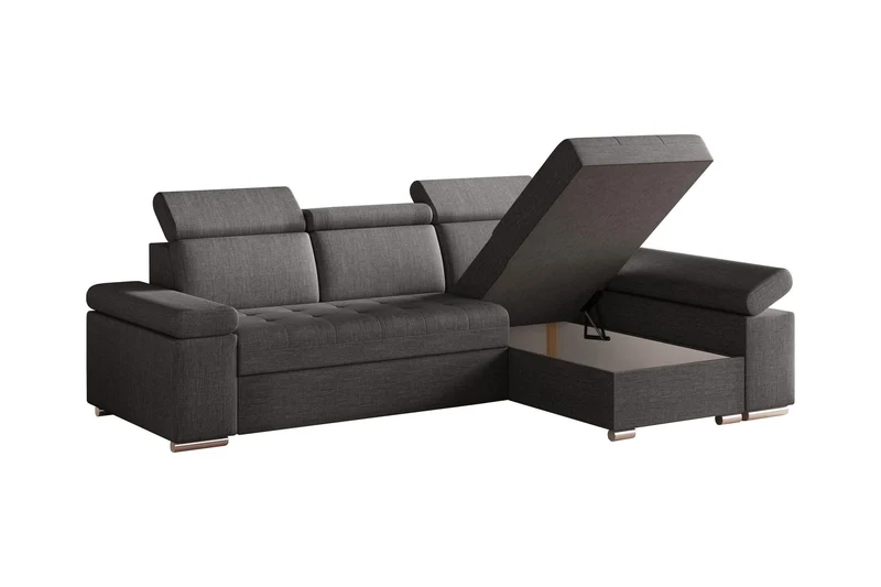 Ecksofa – Toronto – Schlafsofa mit Delfin-Mechanismus & Bettkasten