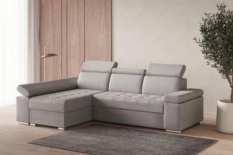 Ecksofa – Toronto – Schlafsofa mit Delfin-Mechanismus & Bettkasten