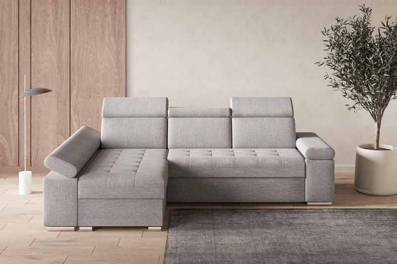 Ecksofa – Toronto – Schlafsofa mit Delfin-Mechanismus & Bettkasten