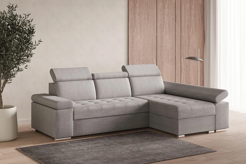 Ecksofa – Toronto – Schlafsofa mit Delfin-Mechanismus & Bettkasten