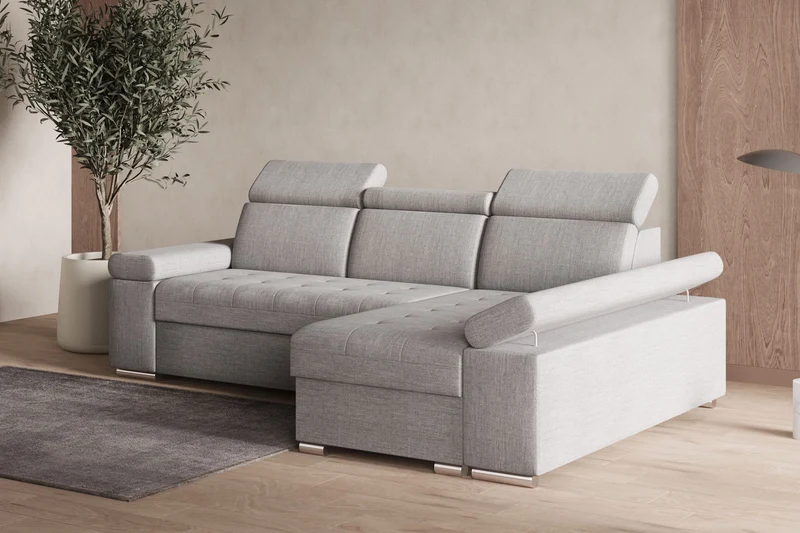 Ecksofa – Toronto – Schlafsofa mit Delfin-Mechanismus & Bettkasten