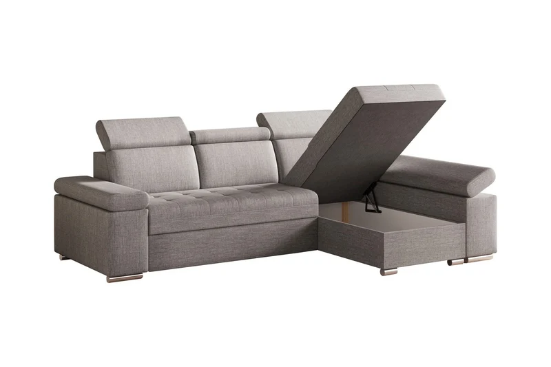 Ecksofa – Toronto – Schlafsofa mit Delfin-Mechanismus & Bettkasten