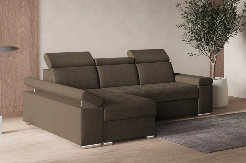 Ecksofa – Toronto – Schlafsofa mit Delfin-Mechanismus & Bettkasten