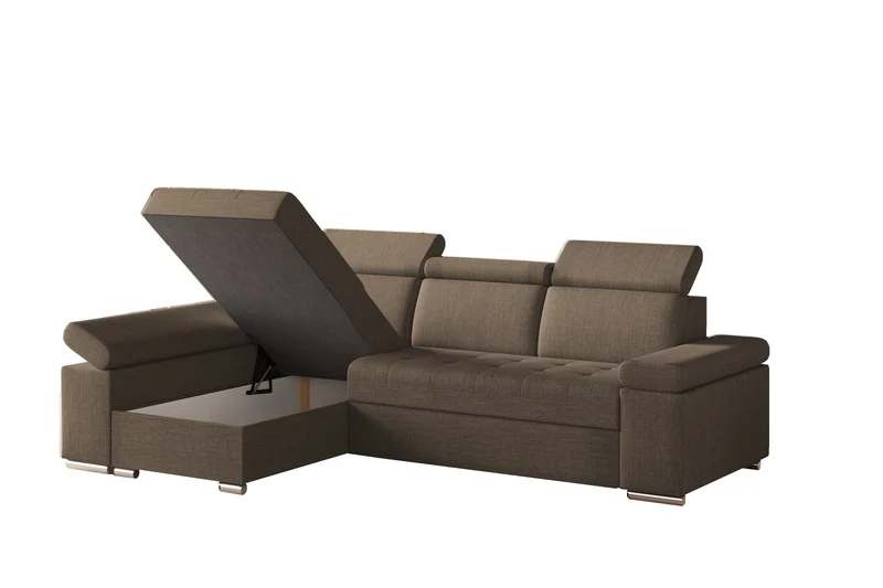 Ecksofa – Toronto – Schlafsofa mit Delfin-Mechanismus & Bettkasten