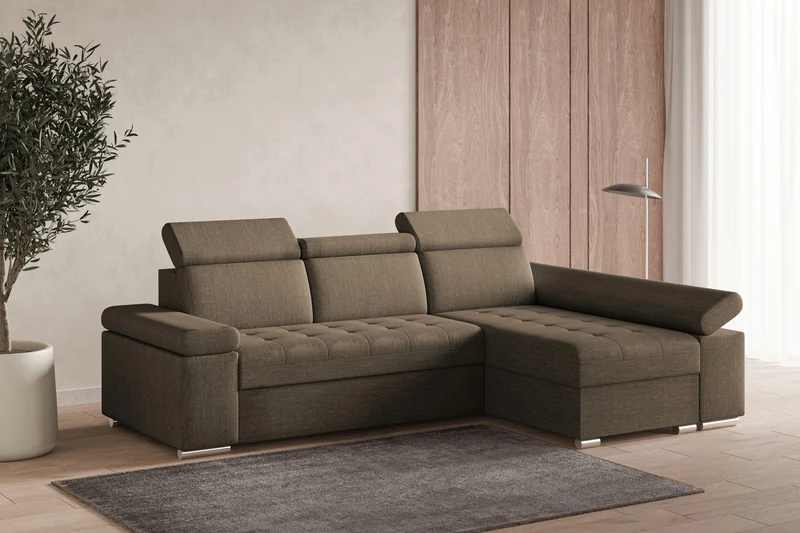 Ecksofa – Toronto – Schlafsofa mit Delfin-Mechanismus & Bettkasten
