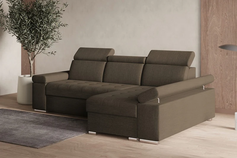 Ecksofa – Toronto – Schlafsofa mit Delfin-Mechanismus & Bettkasten