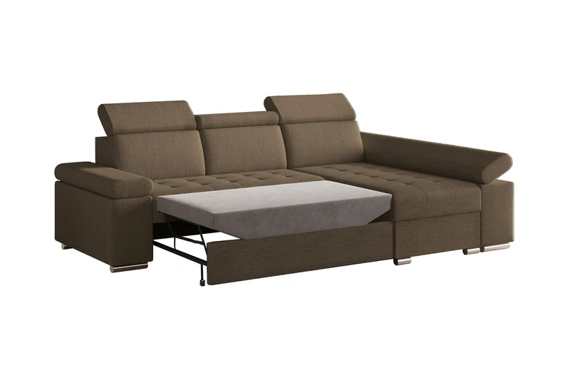 Ecksofa – Toronto – Schlafsofa mit Delfin-Mechanismus & Bettkasten