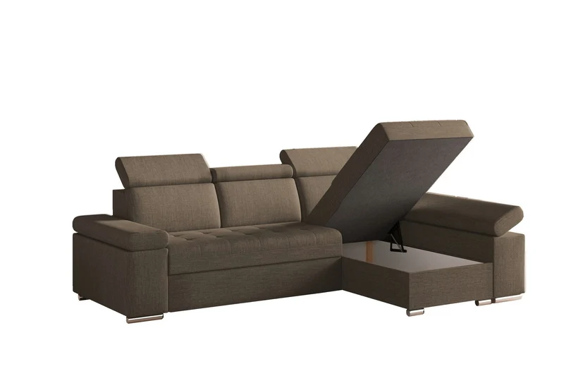 Ecksofa – Toronto – Schlafsofa mit Delfin-Mechanismus & Bettkasten
