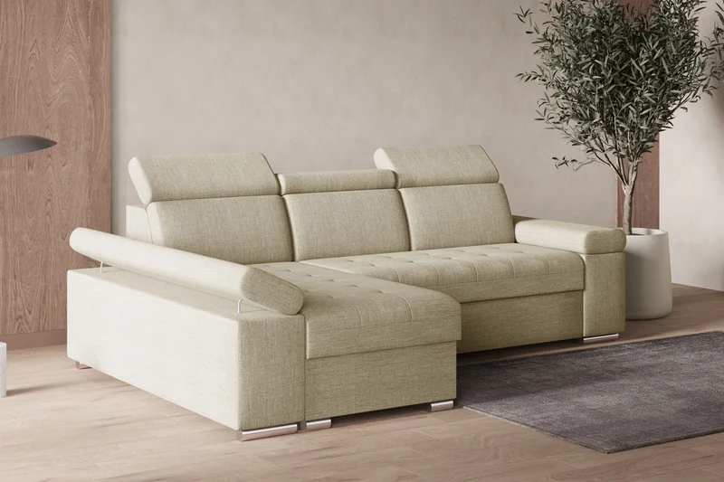 Ecksofa – Toronto – Schlafsofa mit Delfin-Mechanismus & Bettkasten