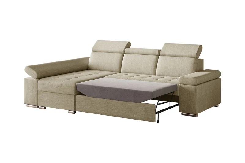 Ecksofa – Toronto – Schlafsofa mit Delfin-Mechanismus & Bettkasten