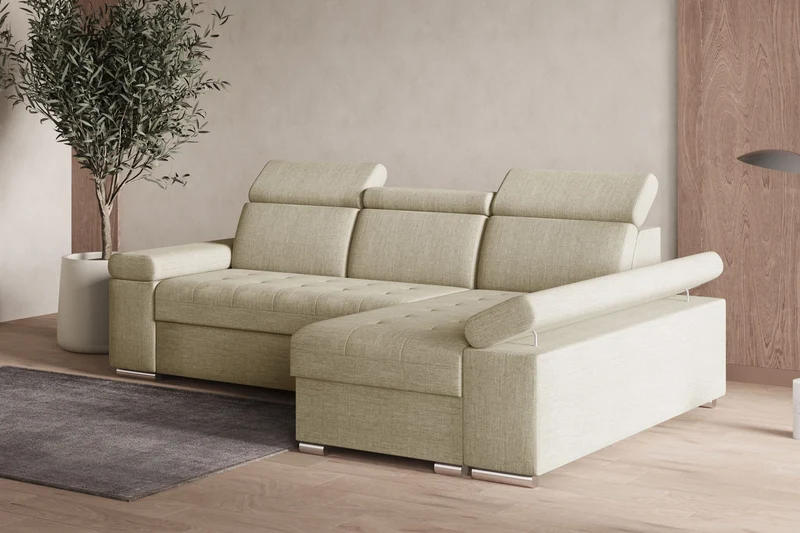 Ecksofa – Toronto – Schlafsofa mit Delfin-Mechanismus & Bettkasten