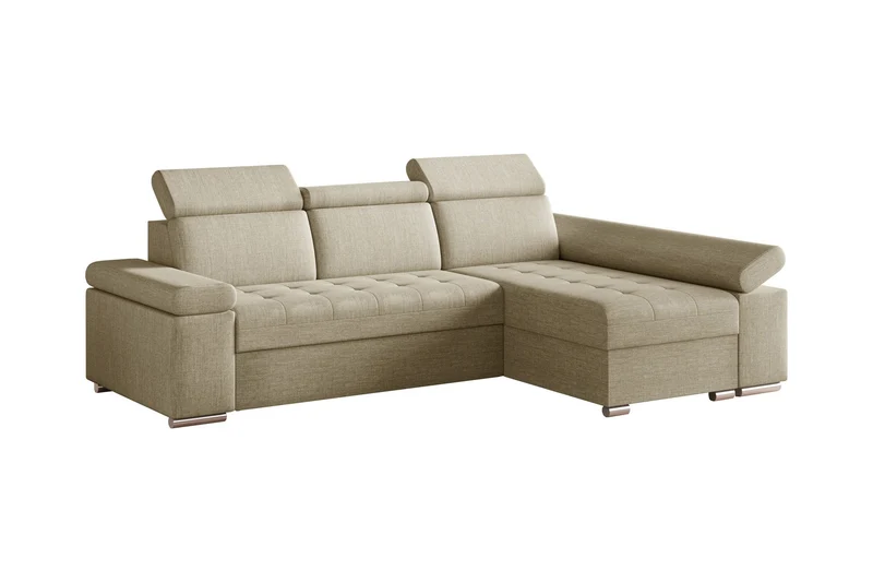 Ecksofa – Toronto – Schlafsofa mit Delfin-Mechanismus & Bettkasten