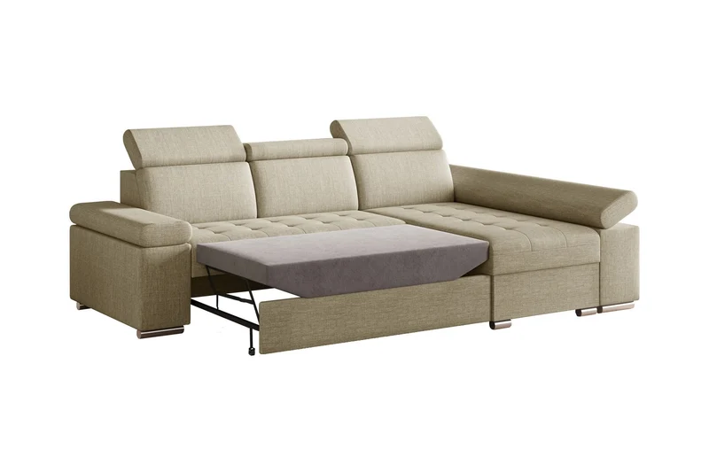 Ecksofa – Toronto – Schlafsofa mit Delfin-Mechanismus & Bettkasten