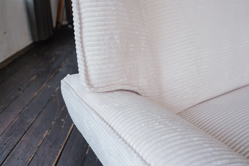 KAWOLA Sessel CALLA Relaxsessel Cord cremeweiß