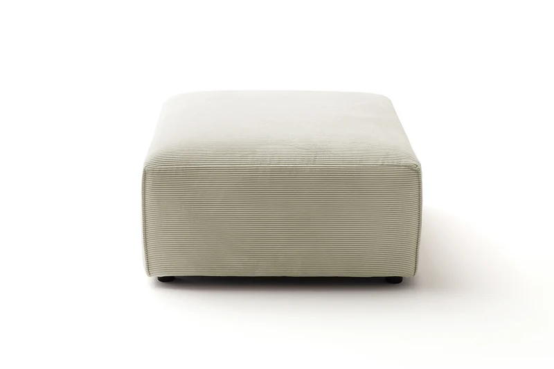 KAWOLA Hocker RANI Polsterhocker Feincord beige