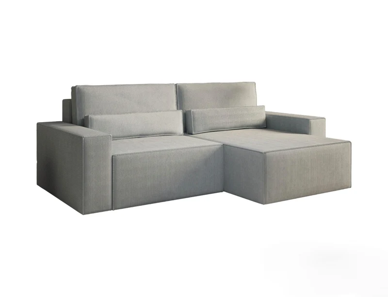 Ecksofa – Brazil – Cord-Schlafsofa mit Schlaffunktion & Bettkasten