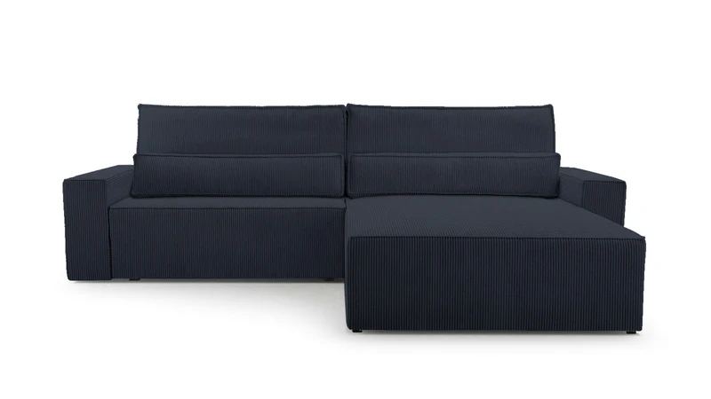 Ecksofa – Brazil – Cord-Schlafsofa mit Schlaffunktion & Bettkasten
