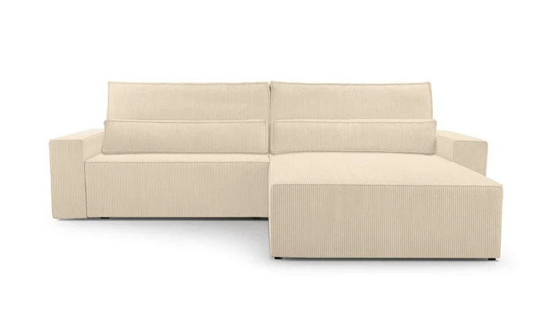 Ecksofa – Brazil – Cord-Schlafsofa mit Schlaffunktion & Bettkasten