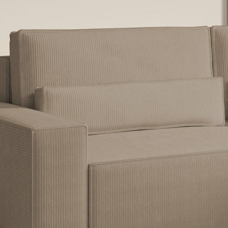 Ecksofa – Brazil – Cord-Schlafsofa mit Schlaffunktion & Bettkasten